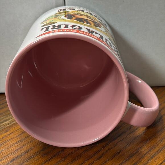 NWT Hula Girl Coffee Hawaii White Pink Coffee Mug 11 Ounces - Picture 5 of 6